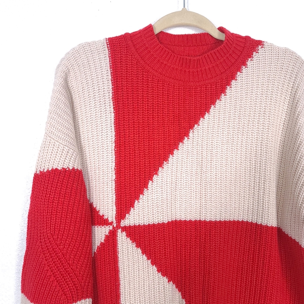 PARADIS PERDUS Jules Intarsia Ivory Red Sweater - Picture 6 of 14